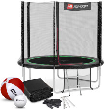 Батут Hop-Sport 8FT 244 black/green см с внешней сеткой 